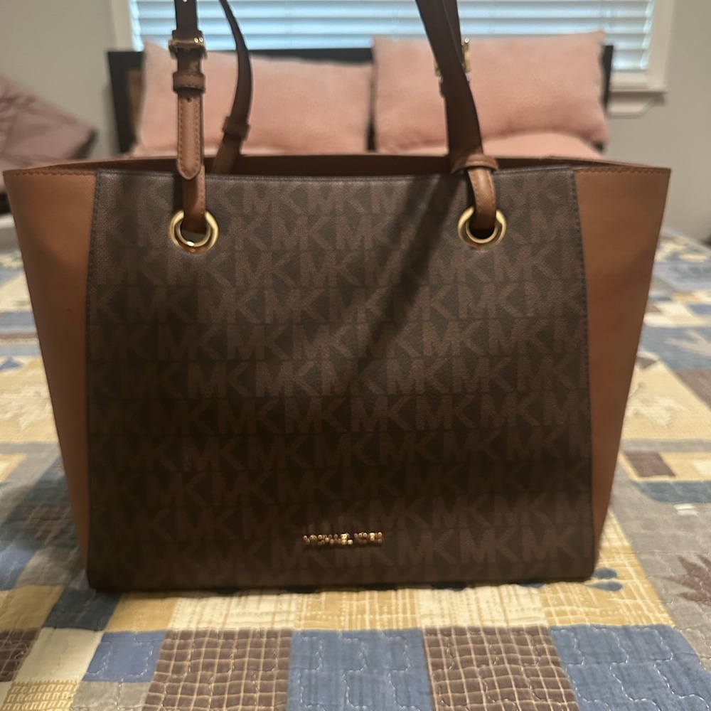 Michael Kors Dark Brown Monogram Tote